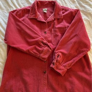 Pink corduroy shirt from L.L. Bean